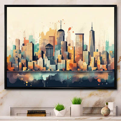 Colorful City Skyline2 - salon d'art mural urbain