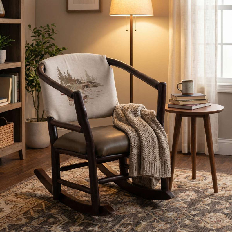 Chaise berçante Fireside Lodge Hickory