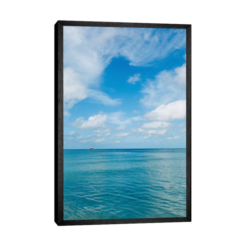 Florida Ocean View III by Bethany Young - Print on Canvas, Black Framed, 66.04cm H x 45.72cm W x 3.81cm D