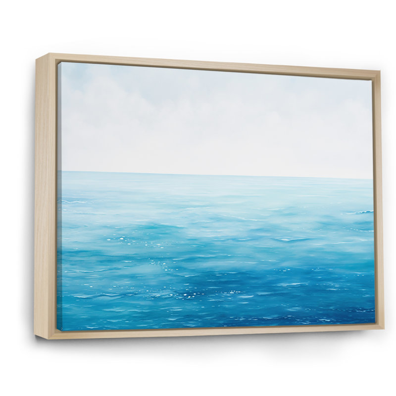 «Blue Ocean In Motion Scenery I», reproduction sur toile, H 34 po x l 44 po x P 1,5 po, Cadre naturel flottant