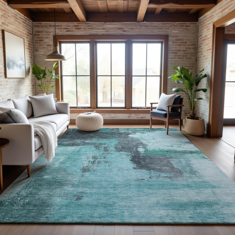 Premium Machine Washable Natoma AMF1068 Modern Rug, Rectangle 8' x 10'