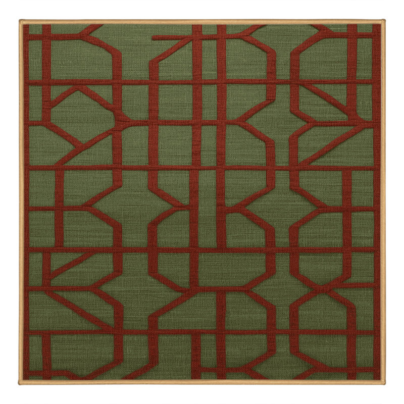 Tapis brun treillis lavable à la machine, Carré 4 pi