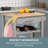 Michelle 4 Tier Butcher Block Kitchen Cart with Drawer and Wine Rack-1884485369