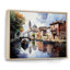 «Beige Canal Waterway Pointillism», reproduction sur toile-437469864-437469841