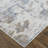 Abstract Machine Woven Rectangle 4' x 6' Polyester Area Rug in Blue/White-1969949500