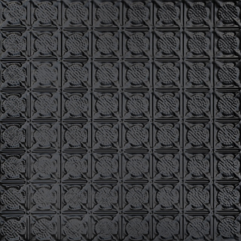 Chain Mail 2 ft. x 2 ft. Drop-In Tin Ceiling Tile, Black