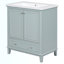 Ensemble de meuble-lavabo simple 18 po avec plateau Shritan-1590492590