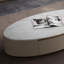 Table basse ovale en marbre clair de luxe-112703257