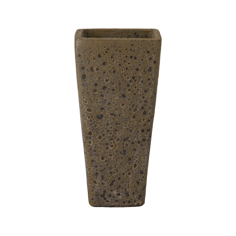 CRISCO TALL SQUARE PLANTER, Brown, 25" H x 12" W x 12" D
