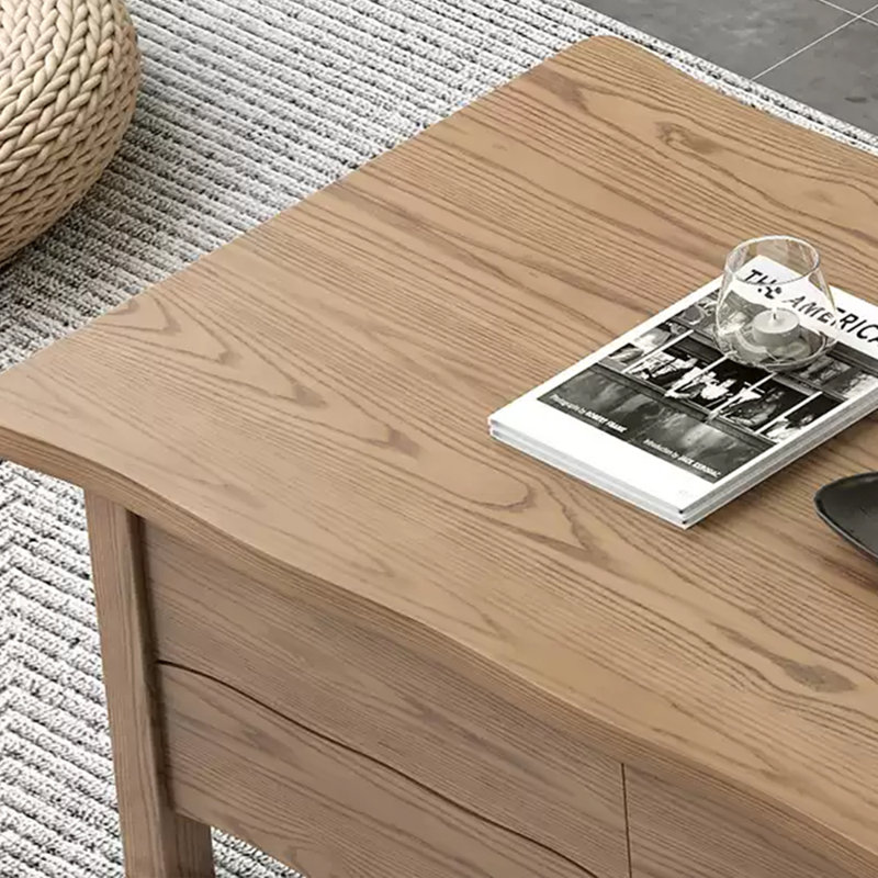 Ensemble de table basse et meuble télé en bois massif