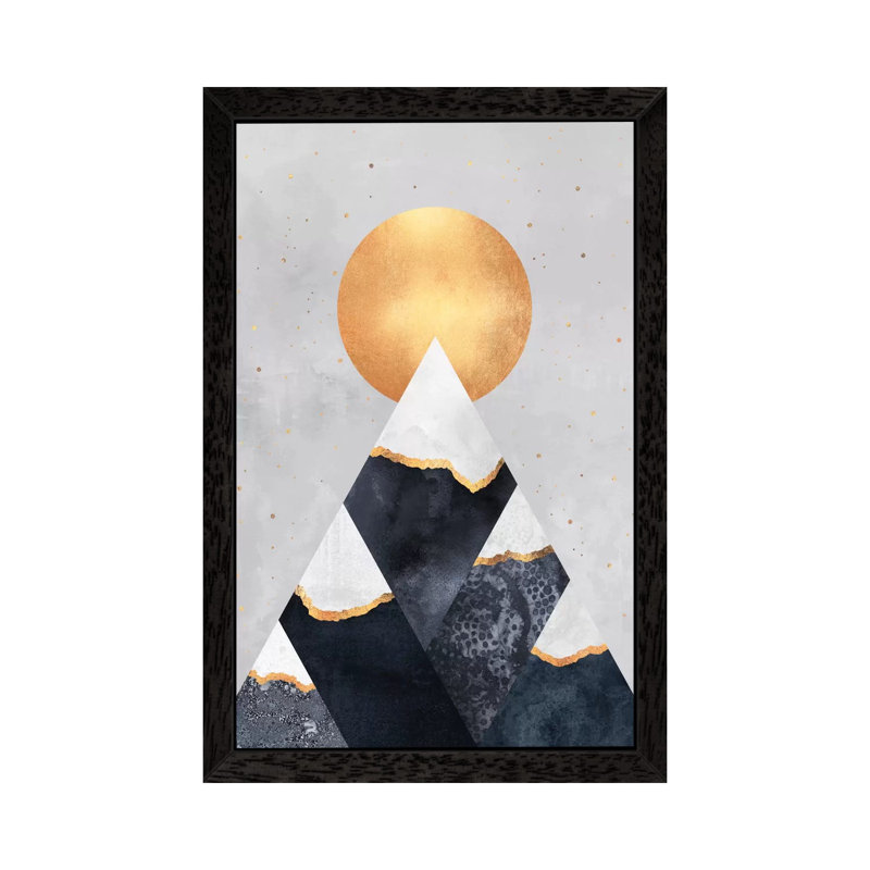 Winter Mountains - Print on Canvas, Black Framed, 101.6 cm H x 66.04 cm W