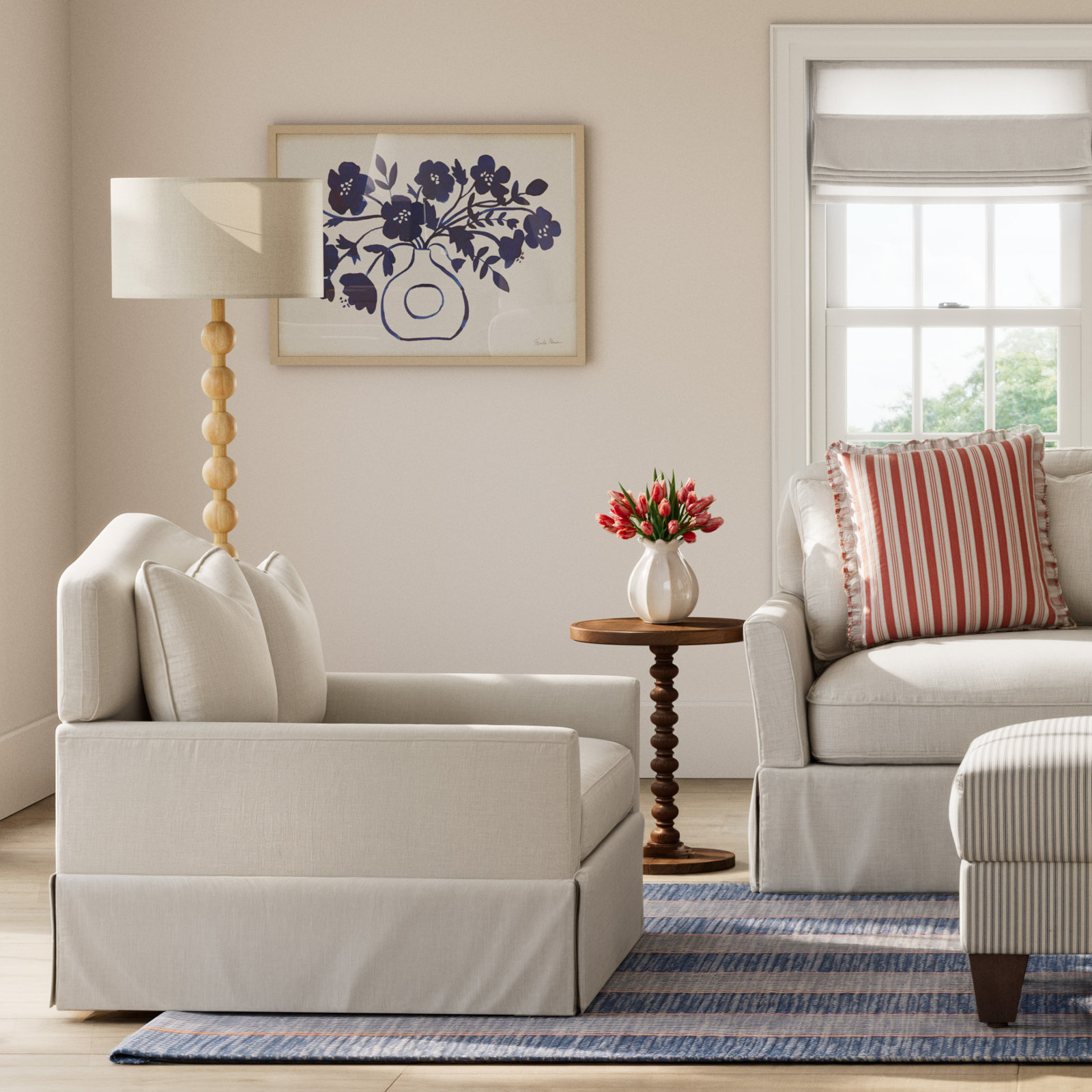 Modern Blue by Farida Zaman, Brown, 31" H x 41" W x 1" D