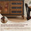 47.24" Modern Retro Solid Wood Sideboard with Butterfly Glass Doors & Large-Capacity Drawers, Simple Style Cabinet for Living Room & Entryway