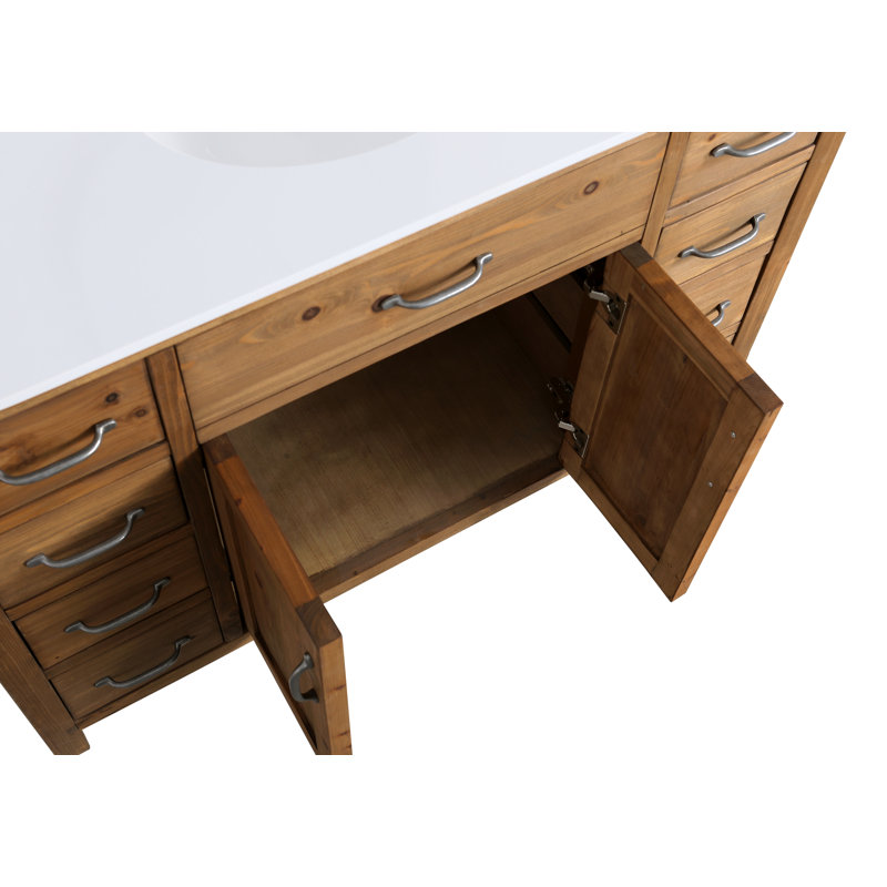 Whiteley 47'' Single Bathroom Vanity Base Only in Walnut