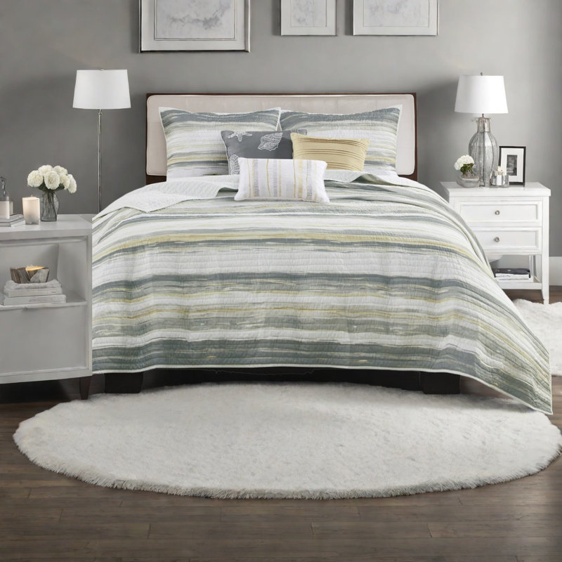Ensembles de literie confortables en coton, style côtier moderne pour la maison