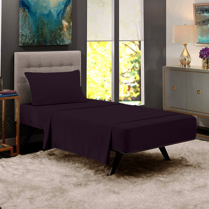 Ensemble de draps en micro-fibre, Mauve