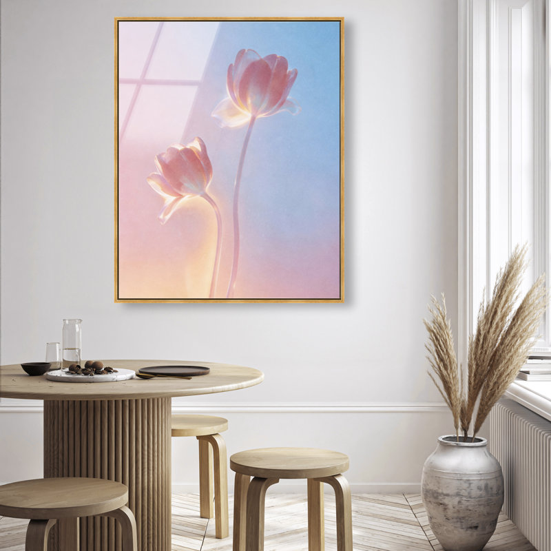 Iridescent Tulips High-Gloss Frameless Acrylic Glass Wall Art Floral & Botanical Print by Oliver Gal, Ready to Hang, 16 x 20