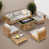 Coussin beige / structure brune est en rupture de stock