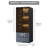 Gray Glass Display Cabinet with Storage for Collectibles, Wood 3-Tier Display Case with Glass Doors and 2 Drawers , Modern Hutch Curio Cabinet for Living Room and Kitchen-1170448587-1165909203