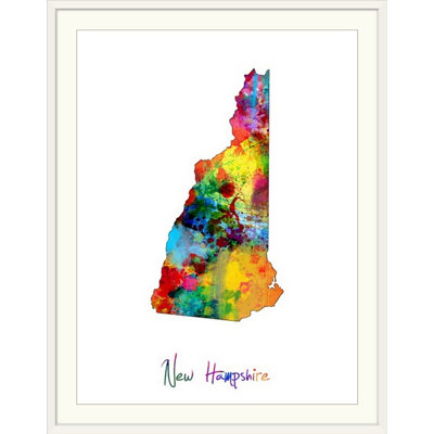 Francy «New Hampshire Map» par Abarca, impression