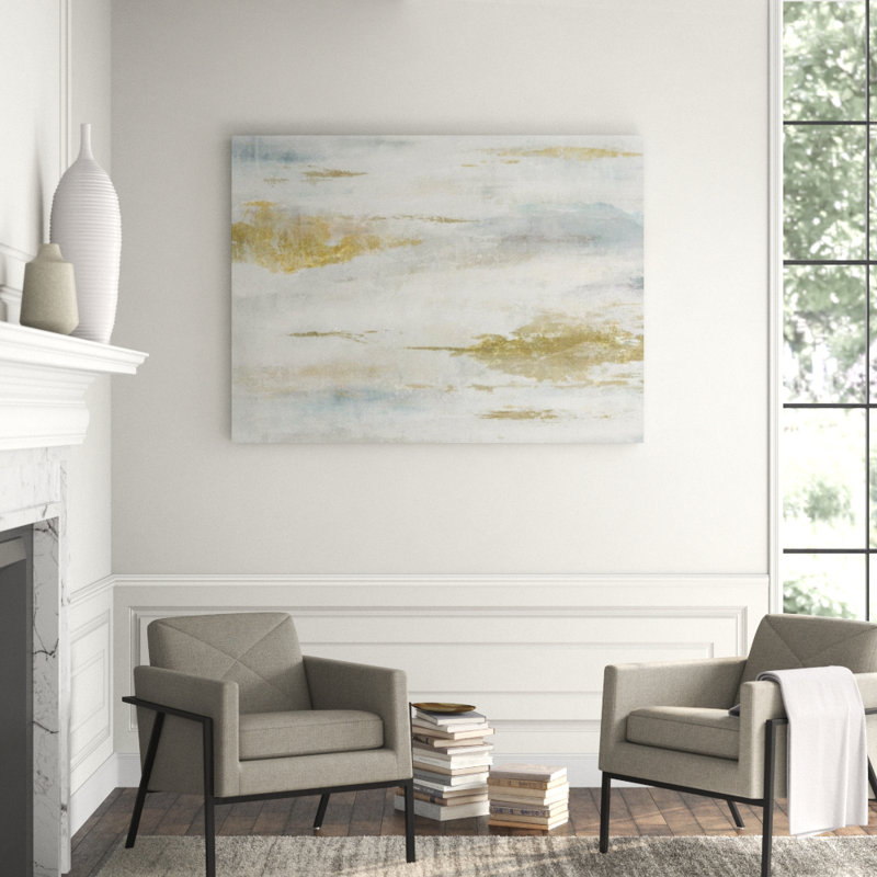 The Golden Goddess Print by Janice Aron, 30" H x 40" W x 1.5" D, Hand Embellished Gold