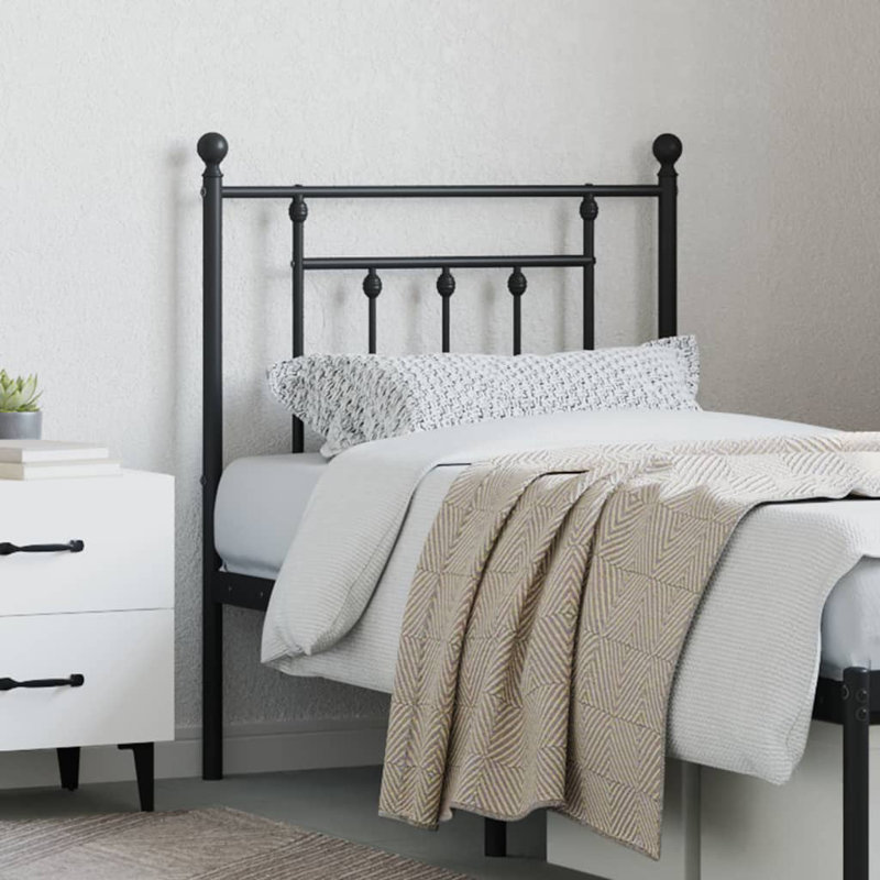 Aliha Metal Replace Headboard, 97cm H x 80cm W x 3cm D, Black