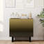Armoire d'appoint moderne à 2 portes en noir mat, portes grillagées dorées, fonction d'ouverture par pression, 3 tablettes réglables pour le rangement de divers articles, différents espaces multifonctionnels, base et peinture brillante avec