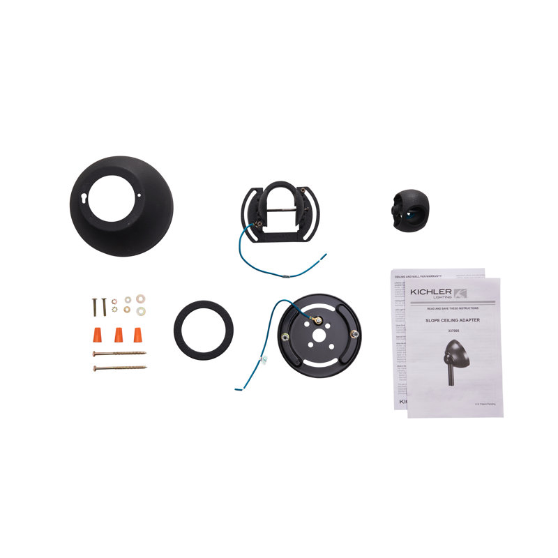 Adaptateur incliné pour ventilateur de plafond Kittery Point, Noir patiné