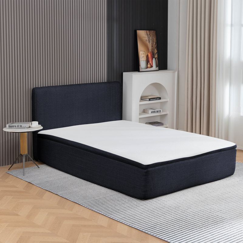 High Resilience Compression Bed, Blue, Queen