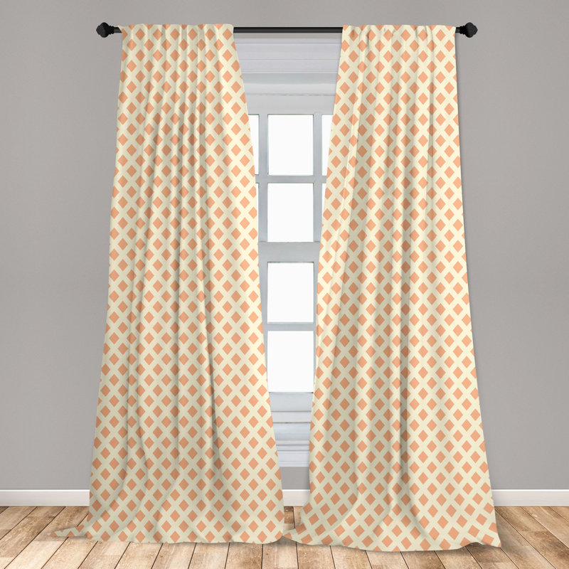 Geometric Semi-Sheer Rod Pocket Sliding Panel, 28" x 95"