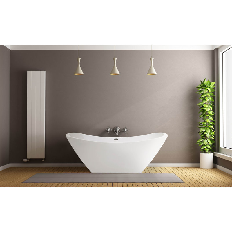 Denali 70'' L Air Bathtub, Glossy White