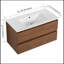 Meuble-lavabo mural 36 po avec lavabo en céramique, 2 tiroirs à fermeture en douceur et design flottant élégant