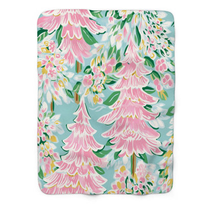 Pastel Christmas Art - 1 Piece Premium Sherpa Blanket