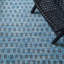 Amboy Flat Weave Wool/Cotton Geometric Rug in Blue/Black-1301509733