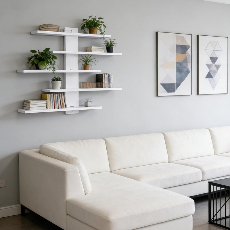 Wood Tiered Shelf