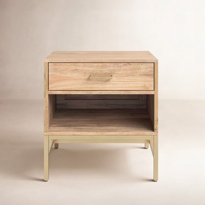 Tall 1-Drawer Mango Nightstand