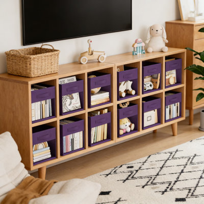 6 Pack Foldable Storage Cubes With Clear View Window & Handles - Closet Organizer Bins For Clothes, Toys, Books, And Home Organization