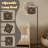  Arc Floor Lamp Native American Southwest Aztec Navajo seamless Tribal geometric print Tall Modern Standing Lamp LED Adjustable Linen Lampshade 3 Color Temperatures