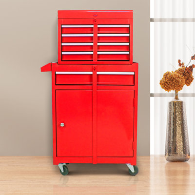 Willenborg 22.95'' W 5 -Drawer Metal Combination Set with Wheels