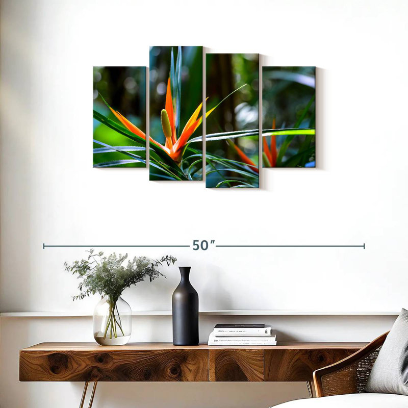 Harnek, oiseaux tropicaux du paradis, H 22 po x l 36 po