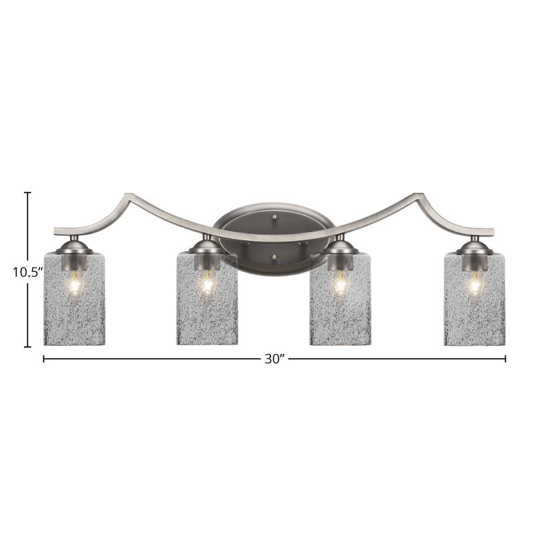 Zilo 4 Light Bath Bar, Gray, Graphite