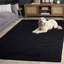 Tapis noir en laine et coton touffeté à la main Rodeo Drive 677-759416336