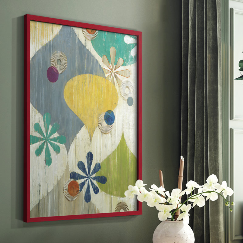 Asterisk Framed Print - Solid Wood, Red, 10" H x 8" W