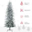 Arbre de Noël artificiel haute 7,5 pi HOMcom avec 850 branches floquées par la neige, 350 lumières claires jaunes chaudes, ouverture automatique, ampoule supplémentaire-666237057-666237063
