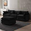 Canapé modulaire en L 105 po avec repose-pieds modulaire de 105 po en L chenille doux-2050893331