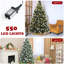 Arbre de Noël blanc / vert pin floqué / givré / cachemire réaliste avec lumières DEL-388132495