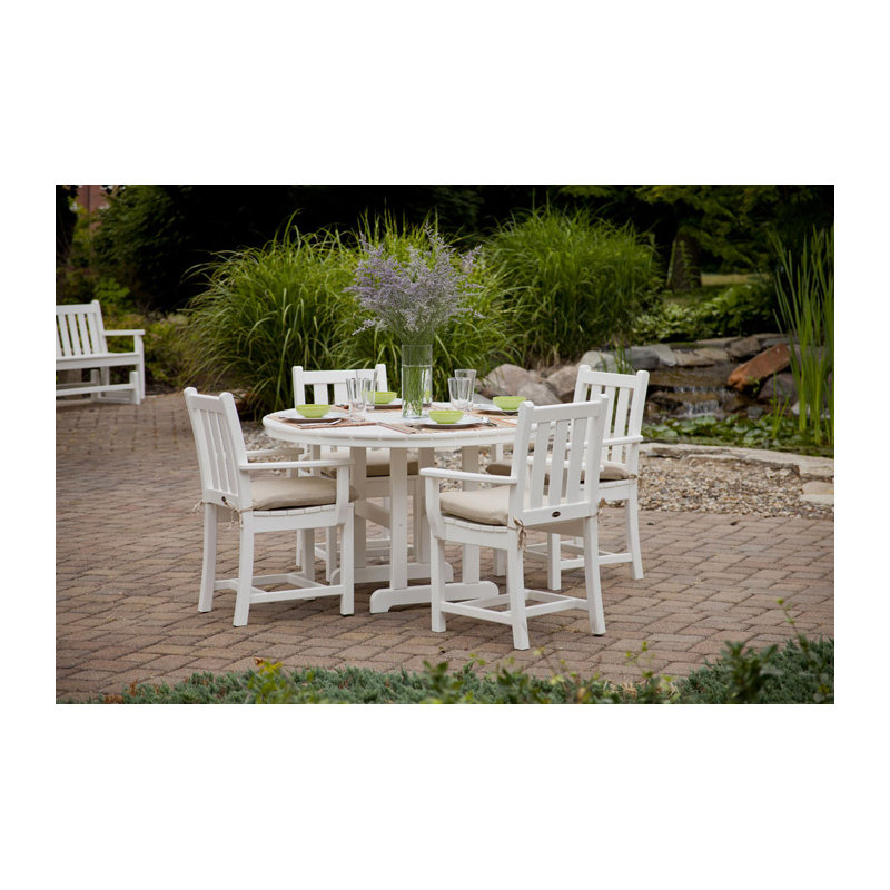Ensemble repas 5 pièces POLYWOOD, Blanc