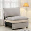 Chaise d'appoint moderne surdimensionnée | Canapé convertible 2 côtés | Méridienne grise pour le salon et la chambre à coucher | Modulaire extensible-1115831216
