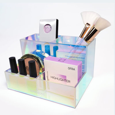 Organisateur de maquillage en acrylique transparent Prisma