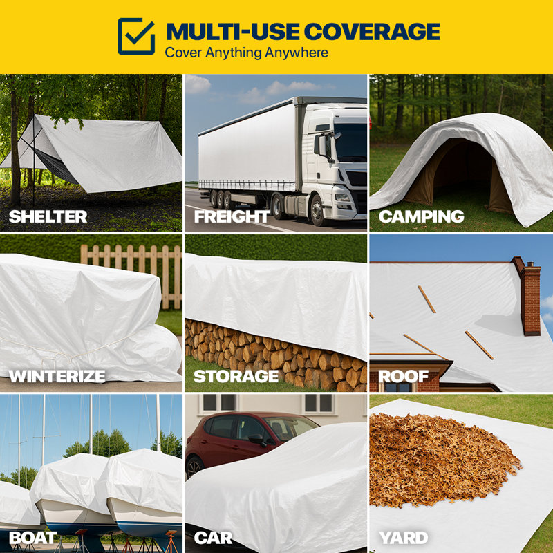Tarp-White-16M-5X7, H 5 po x l 7 po